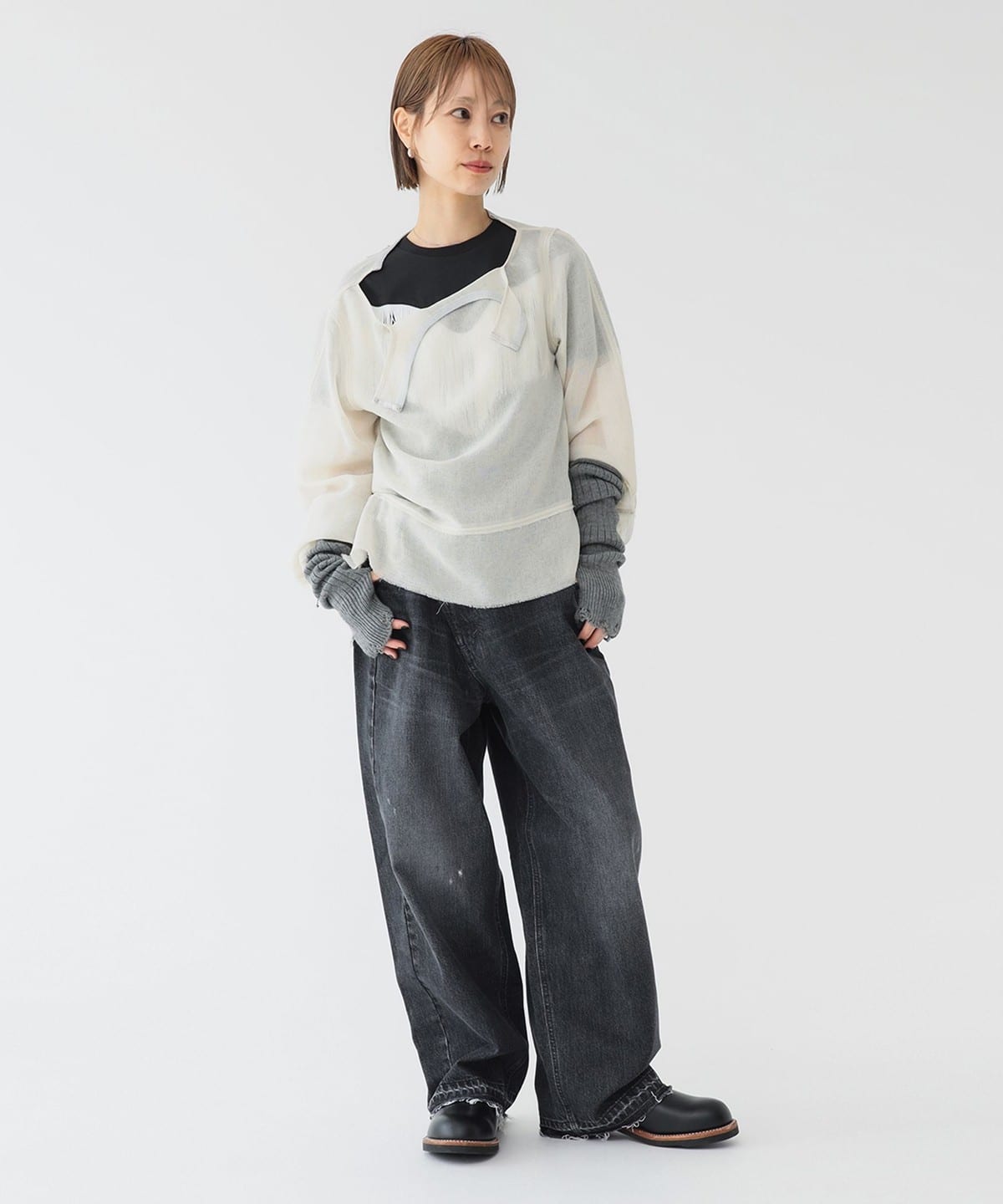 BEAMS BOY（ビームス ボーイ）【別注】Lee × maturely / デニム アシメ