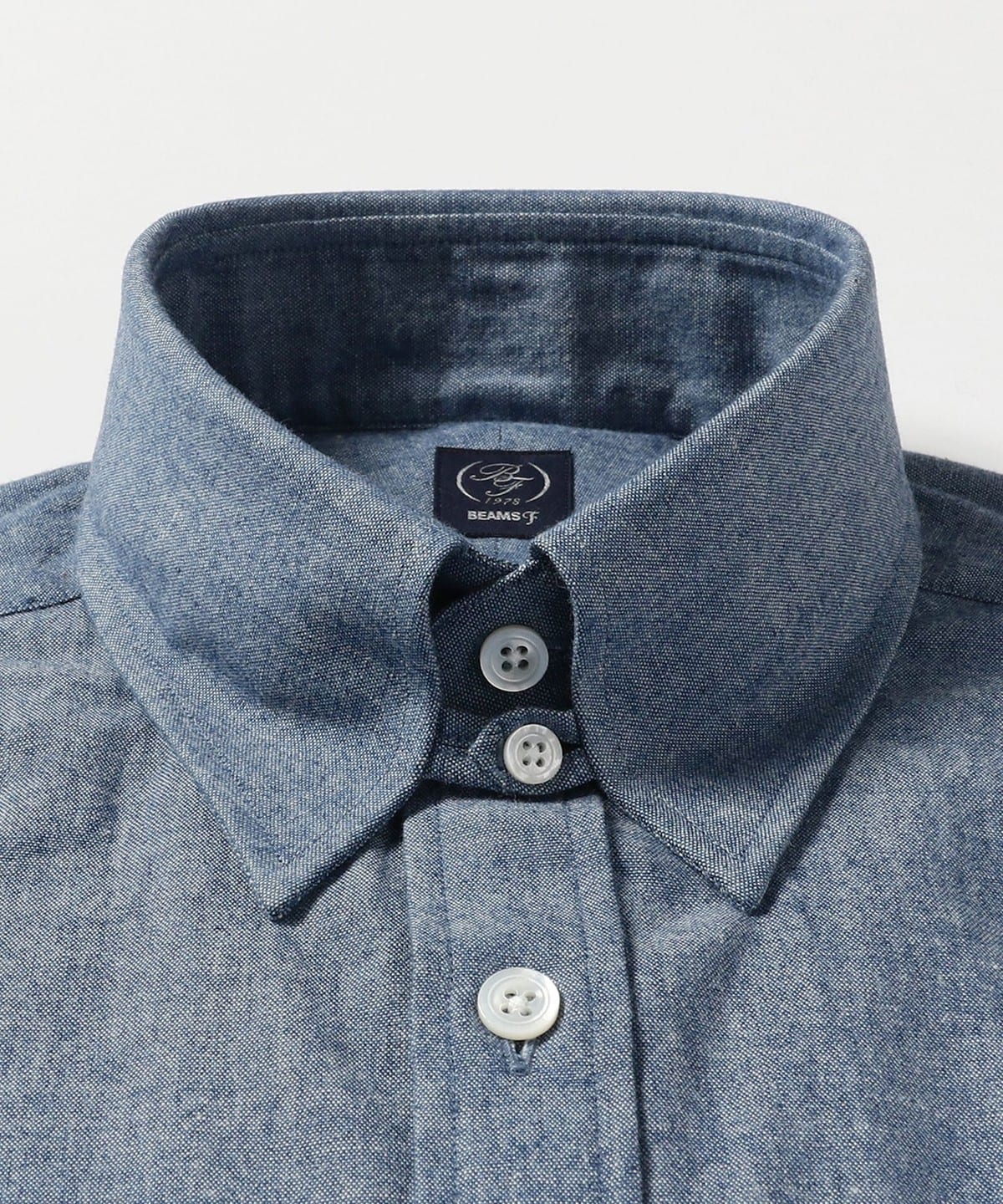 BEAMS F（ビームスF）シャンブレー タブカラーシャツ（シャツ