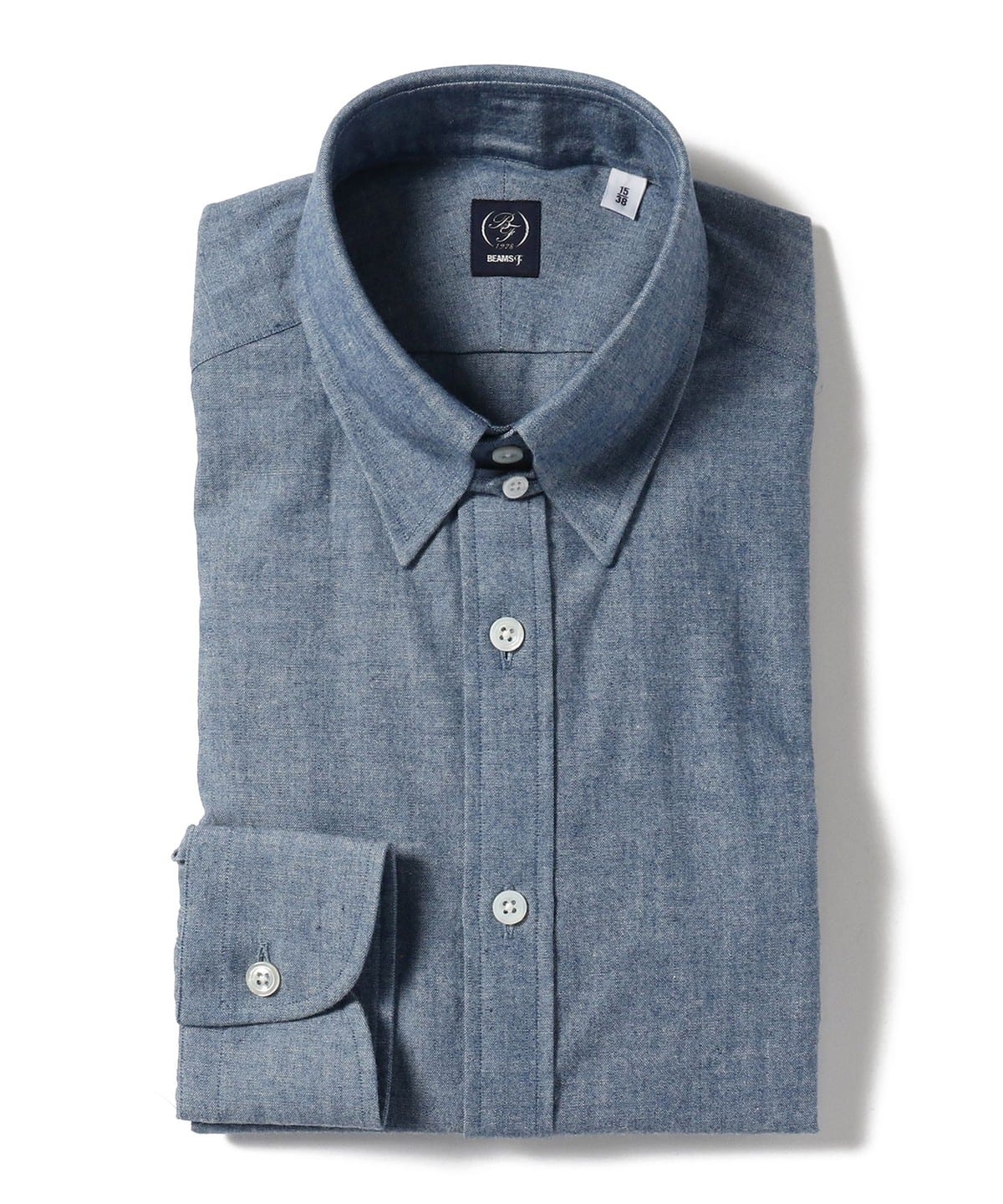 BEAMS F（ビームスF）シャンブレー タブカラーシャツ（シャツ