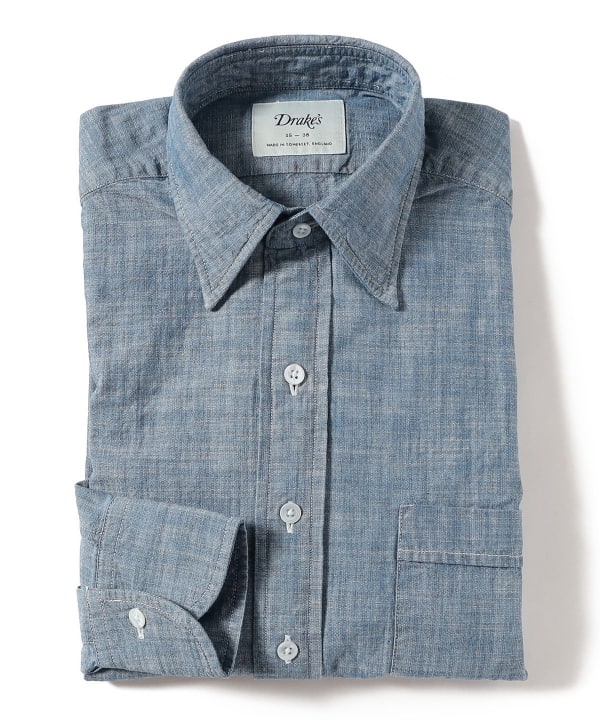 BEAMS F（ビームスF）【別注】Drake's / シャンブレー レギュラー