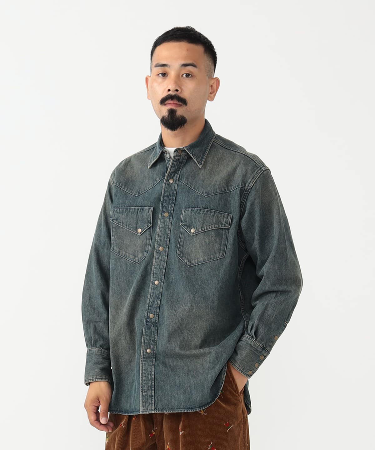 BEAMS PLUS（ビームス プラス）Western Shirt Denim Double Dye