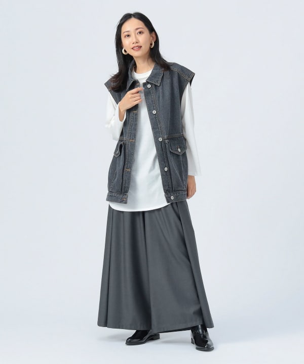 BEAMS HEART（ビームス ハート）ビッグ デニム ベスト（トップス