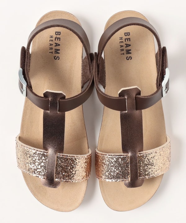 BEAMS HEART（ビームス ハート）Tストラップ グリッター サンダル