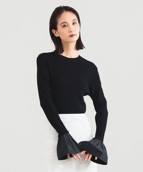 Demi-Luxe BEAMS（デミルクス ビームス）ベルスリーブ クルーネック