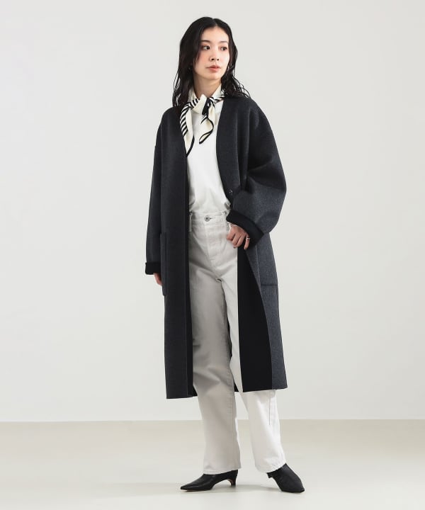 Demi-Luxe BEAMS（デミルクス ビームス）リバー Vネック ロングコート