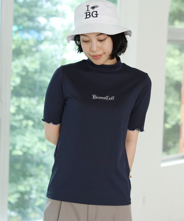 BEAMS GOLF（ビームス ゴルフ）ORANGE LABEL / リブ袖フリル モック