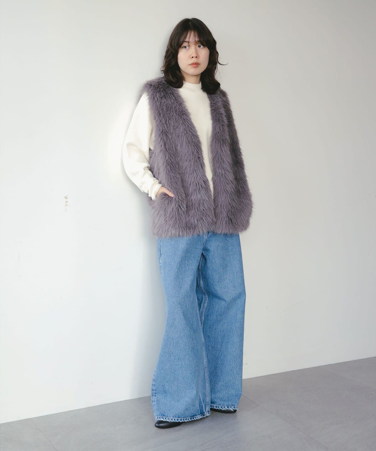 B:MING by BEAMS（ビーミング by ビームス）フェイク ファー ベスト