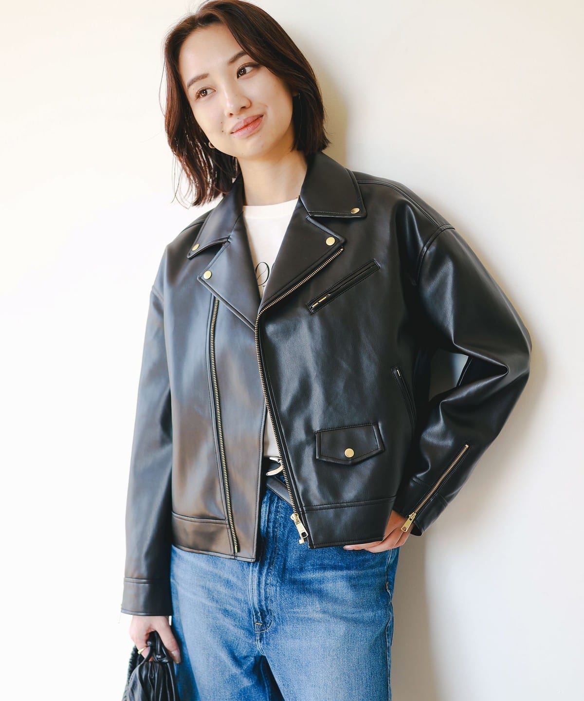 B:MING by BEAMS（ビーミング by ビームス）レザーライク ジャケット