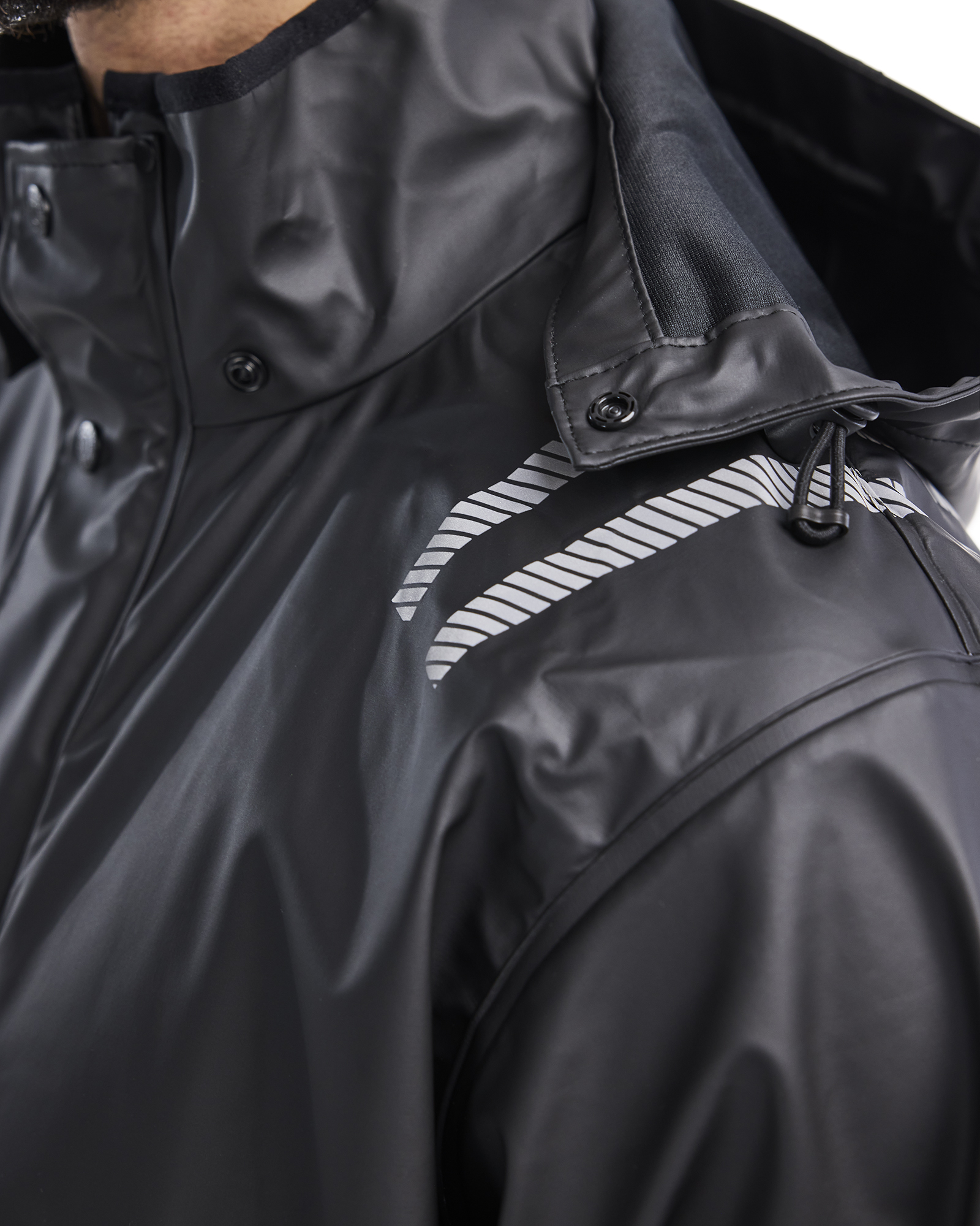 Hooded Rain Jacket with Reflective Details - Blåkläder