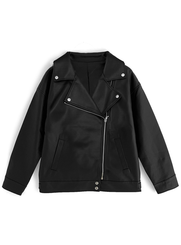 レザーライダースビッグジャケット[ze855] | レディースファッション