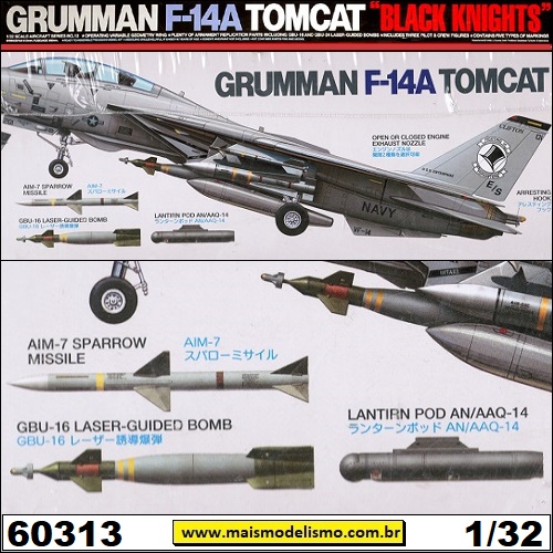 Tamiya Plastimodelismo, Tamiya 60313, Grumman F14A Tomcat, Black