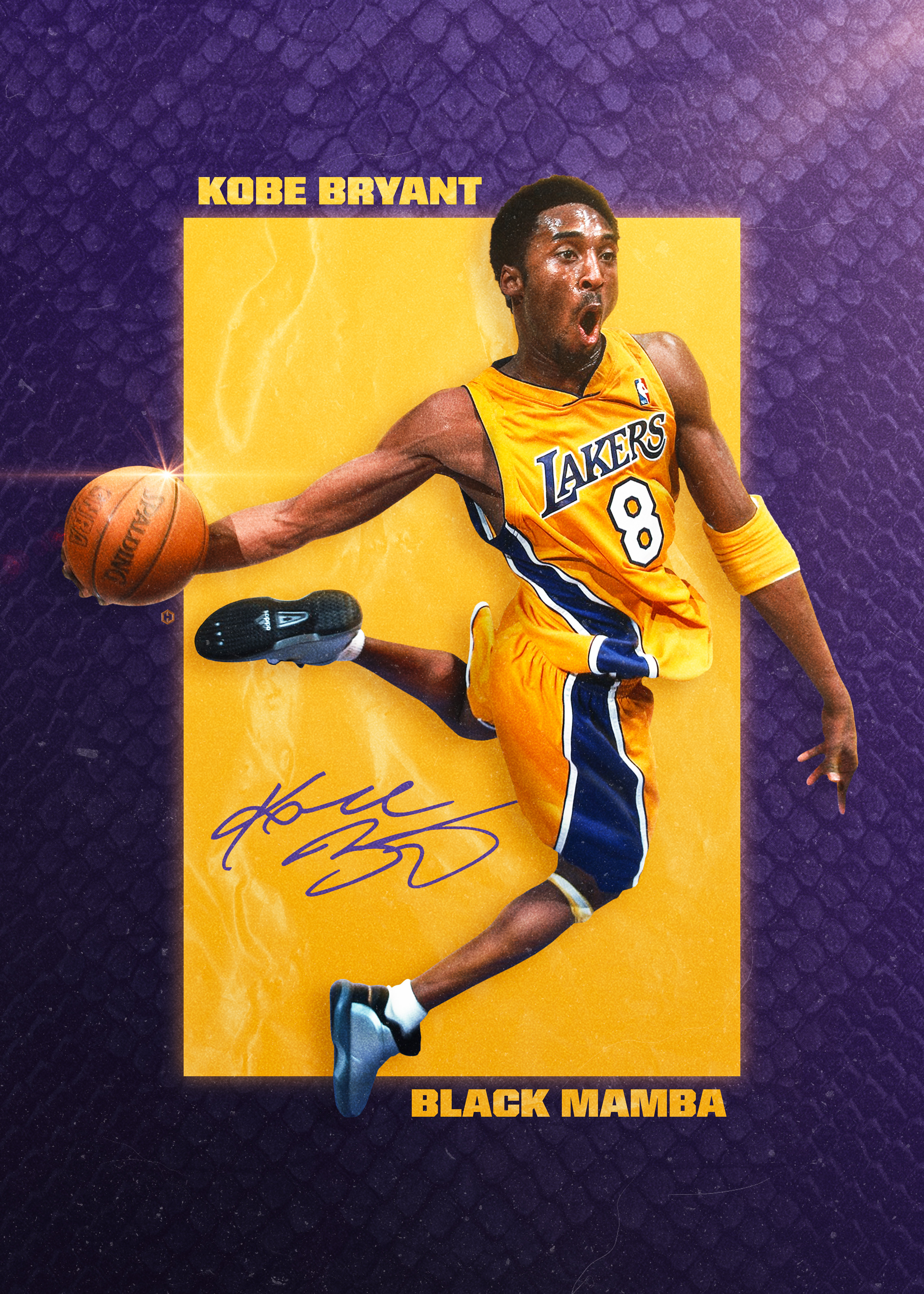Kobe Bryant | Basketball Card Design by Tyler Hunt on Dribbble