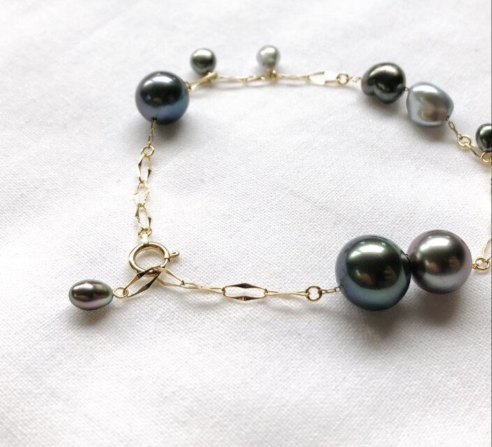 黒蝶真珠 ブレスレット タヒチ | iichi 日々の暮らしを心地よくする
