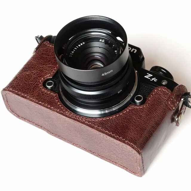 ニコン Zfc用 カメラケース 本革ハンドメイド ダークブラウン #162