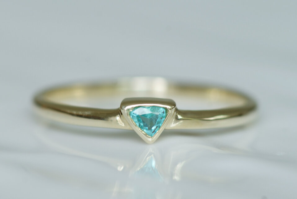 K10製 パライバトルマリンのリング | iichi 日々の暮らしを心地よく