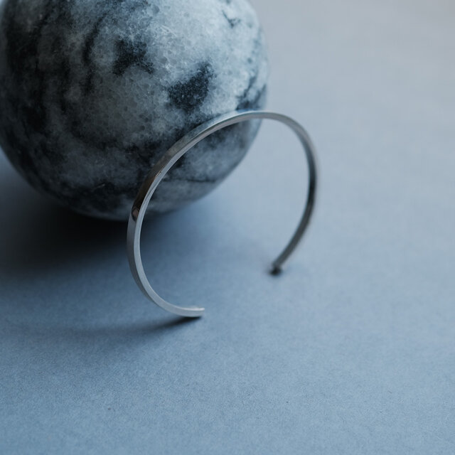 シンプル メンズ バングル シルバー925 | iichi 日々の暮らしを