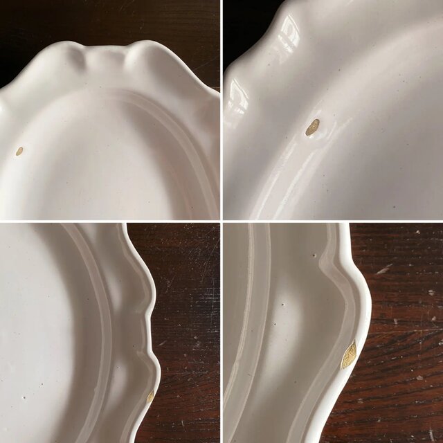 ムスティエ 花リム オーバルプレート アンティーク 050152 | iichi