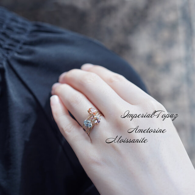 K10モアッサナイト/モアサナイトのオーバルカットリング ～Terra