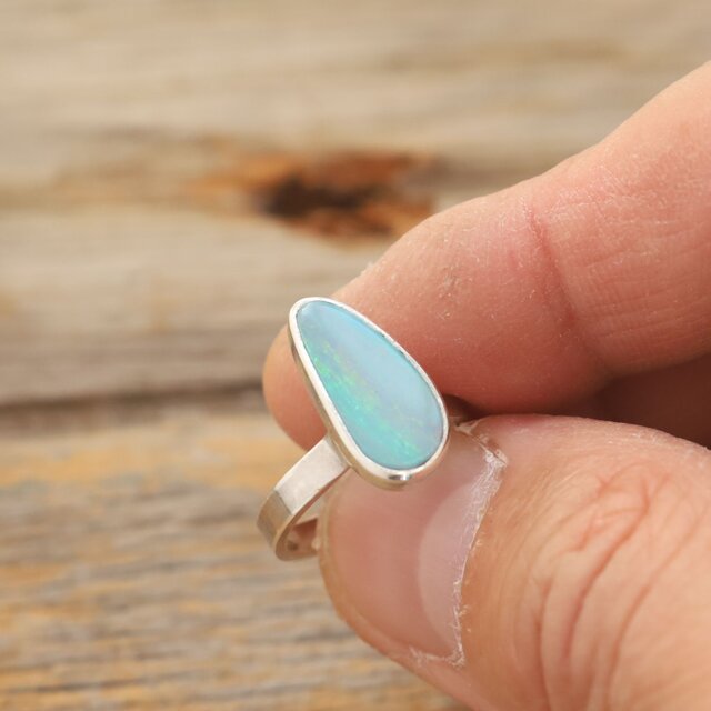Australian Boulder Opal Ring ボルダーオパールのリング silver925