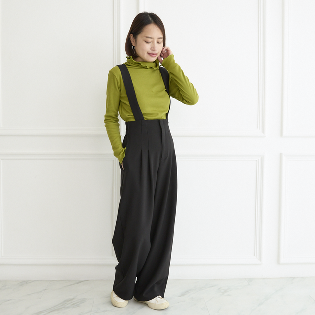 3サイズ】着回し抜群 肩紐を取り外せる 2Way 大人女子なハイウエスト
