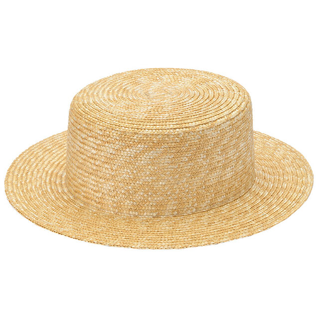 マラン・フェム 麦わら カンカン帽子 女性用 リボン無し 57.5cm [UK