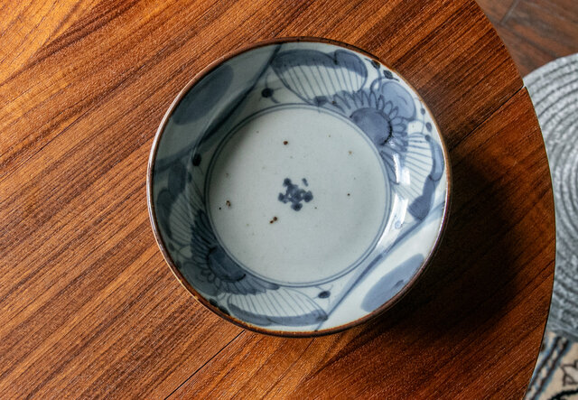 小皿 取り皿 古伊万里 伊万里 染錦 花鳥文 豆皿 明治 大正 小皿 取り皿