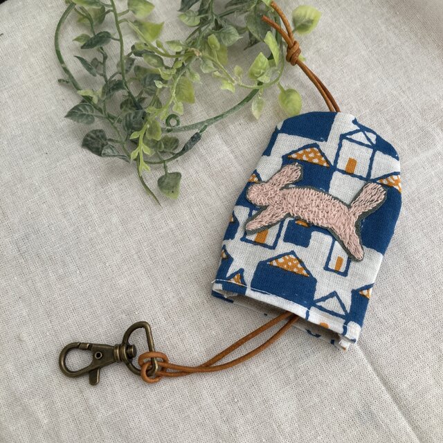 ハンドメイド☆キーケースミナペルホネンランランランhütteパッチ