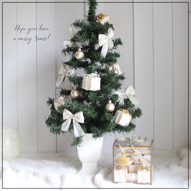 オーナメントセット リボンオーナメント プレゼントボックス ガラス