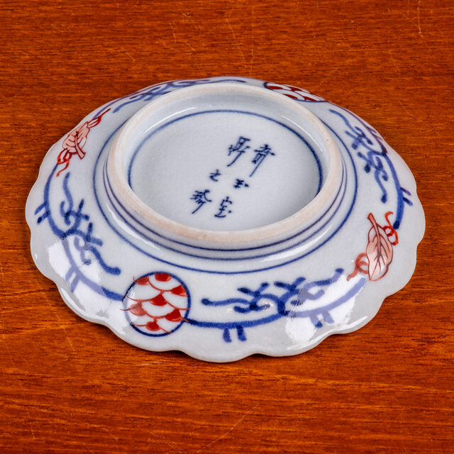 大聖寺伊万里 金襴手 更紗花文 菊形豆皿 明治時代 E106B | iichi 日々