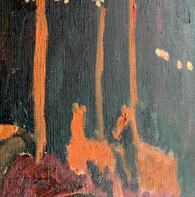 32×41㎝「夜のメリーゴーランド5」原画・油彩画・F6 | iichi 日々の