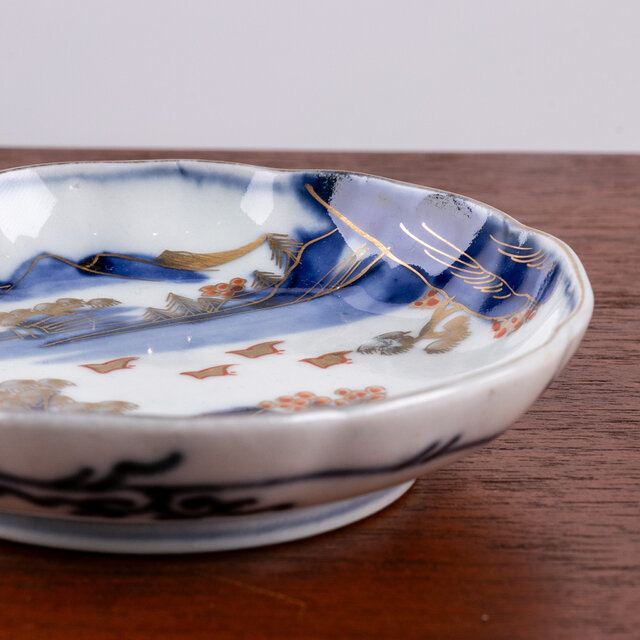 古伊万里 染錦山水千鳥文四寸皿 明治時代 E1220D | iichi 日々の暮らし