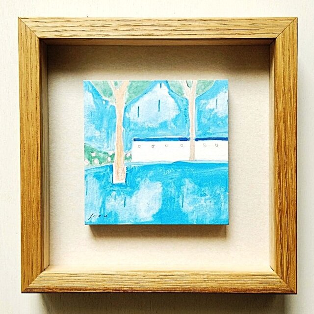 風景画｜原画「rainy day」※ボックス額縁入り | iichi 日々の暮らしを