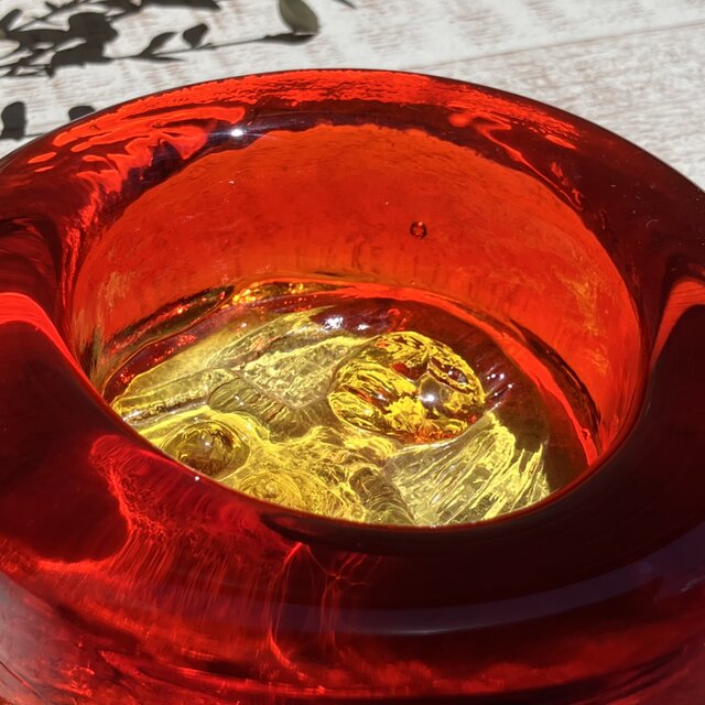 北欧＊エリック・ホグラン／鮮やかな赤のアッシュトレイ/ヴィンテージ