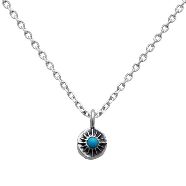 ターコイズ メンズネックレス/シルバー925 つけっぱなし/シルバー