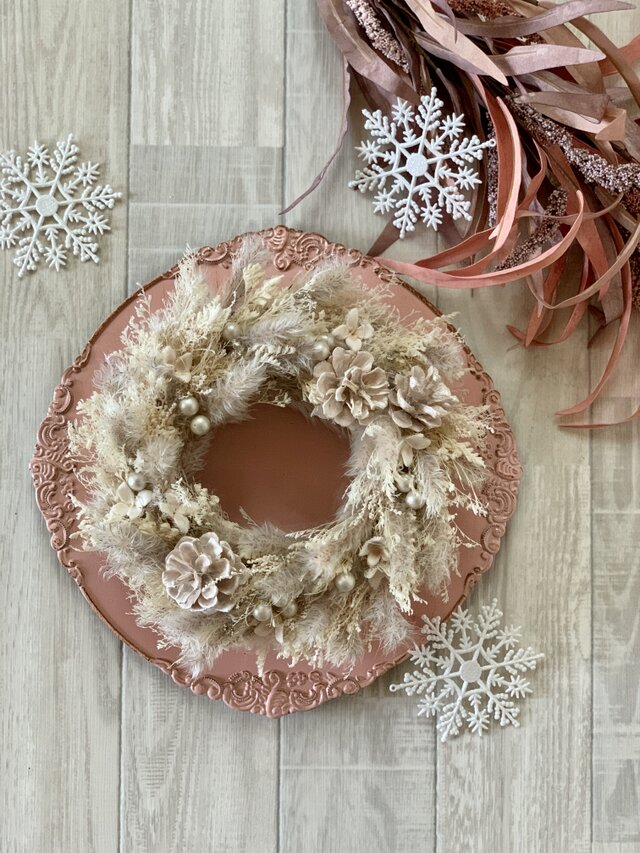 ホワイトリース クリスマス 玄関 インテリア クリスマスオーナメント