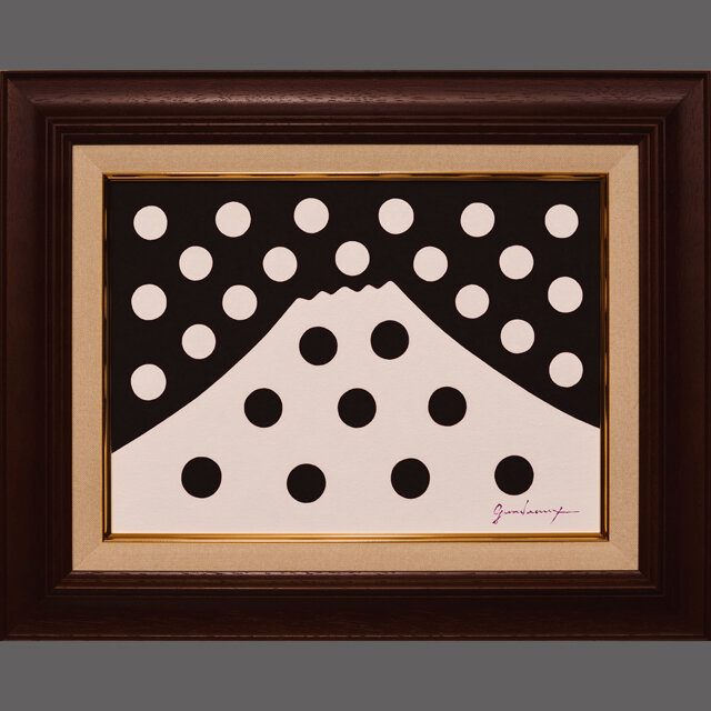 美品】油彩画 サイン入り 富士山の風景画 ウサギ 肉筆画 雪 美品】油彩