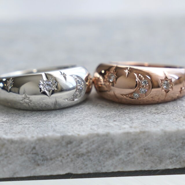 月と星のリング シルバー | iichi 日々の暮らしを心地よくする