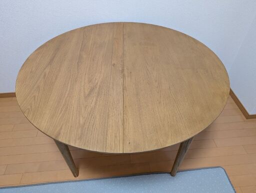 mobler オーク材伸長式ダイニングテーブル 110cm 170cm (るび) 博多の