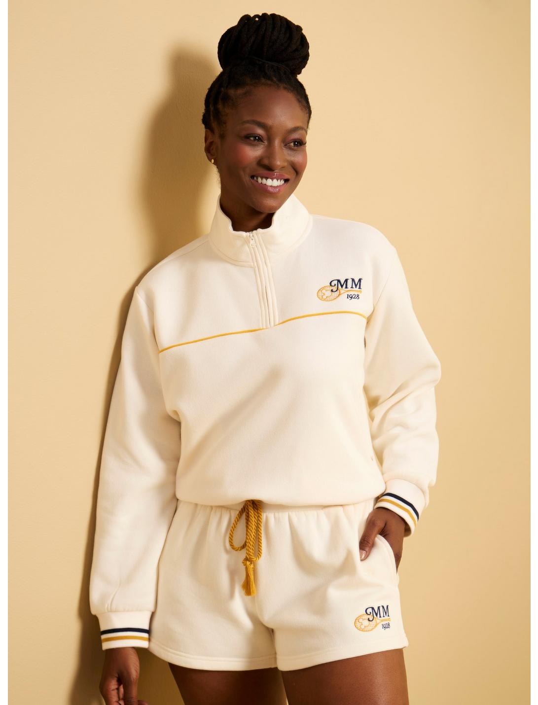 Disney Minnie Mouse Tennis Quarter Zip Women's Crewneck — BoxLunch