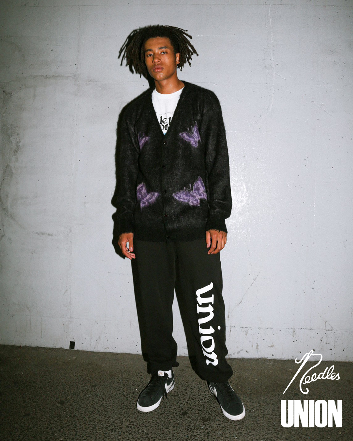 NEEDLESにUNION TOKYOが別注したモヘアカーディガン