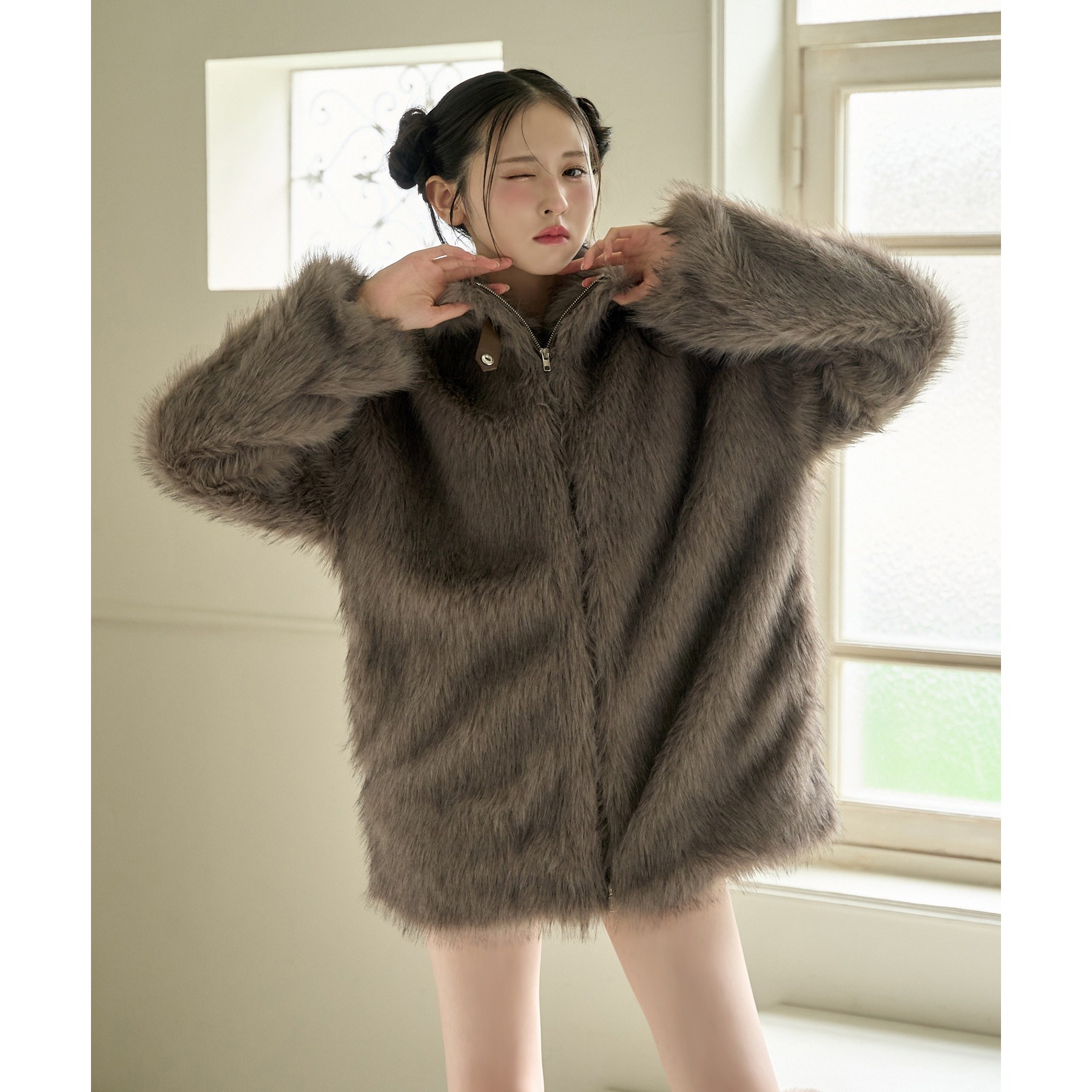 ミドルフェイクファージャケット | ファッション通販サイト NUGU