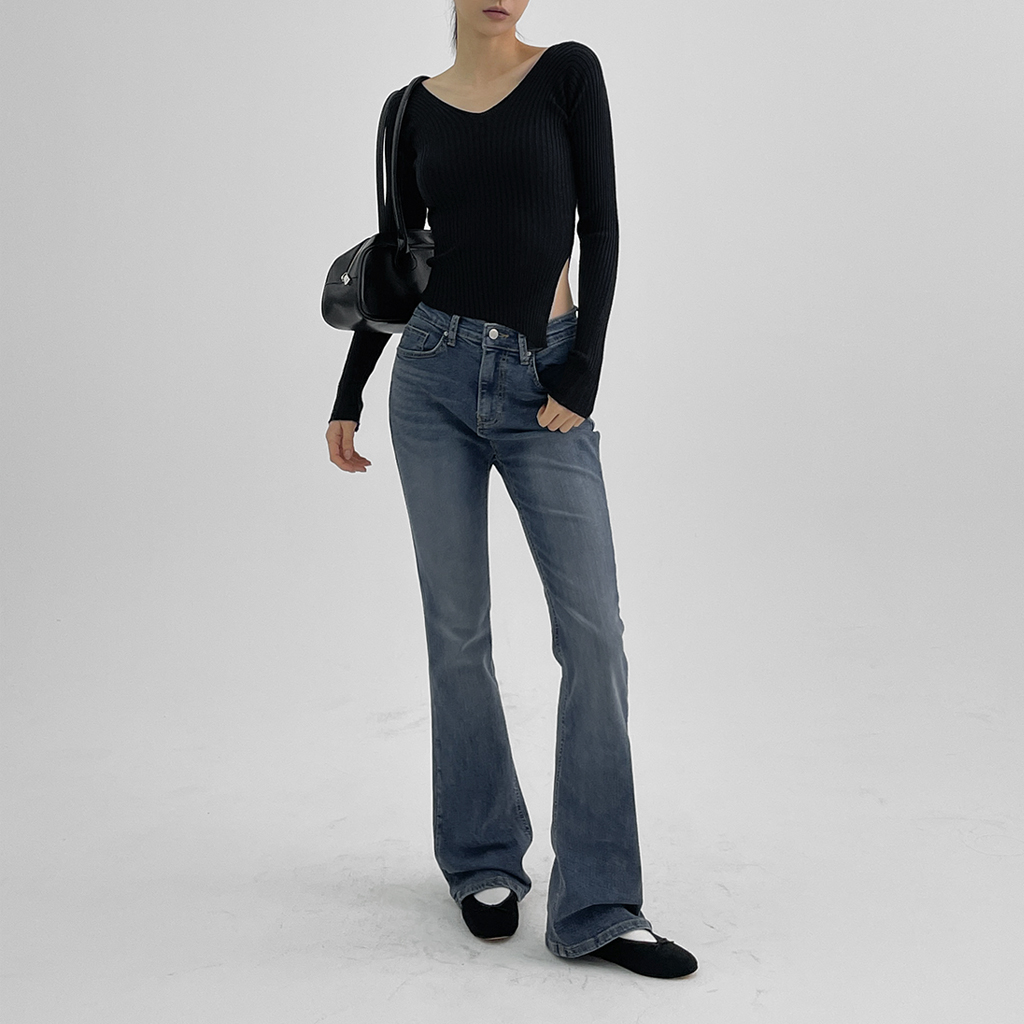 y2kヴィンテージウォッシュブーツカットデニムパンツ(2color