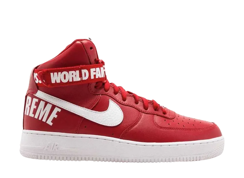 Supreme × Nike Air Force 1 High World Famous 