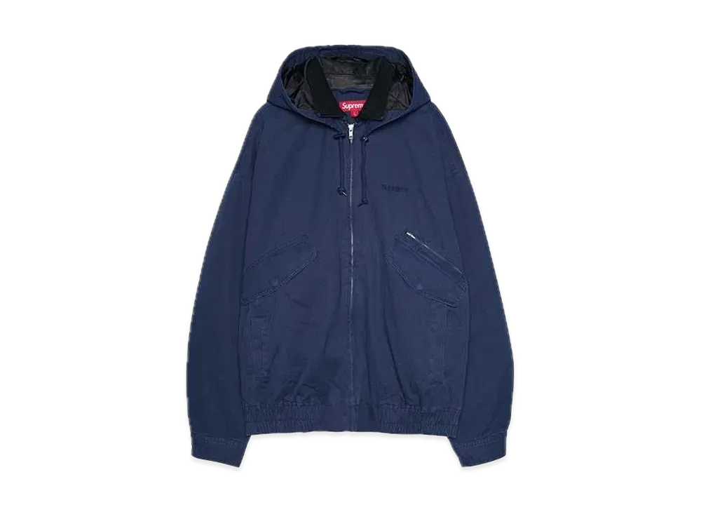 Supreme Leather Collar Utility Jacket 