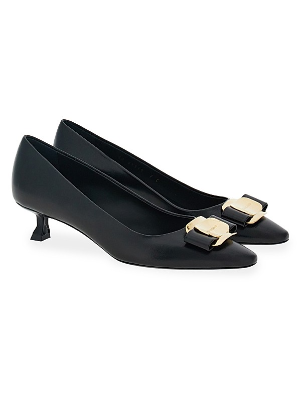 FERRAGAMO Zelma 40MM Leather Pumps | Saks Fifth Avenue