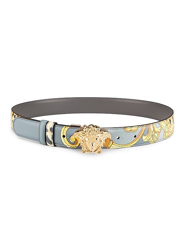 Versace Reversible Cheetah Foulard Leather Belt | Saks Fifth Avenue