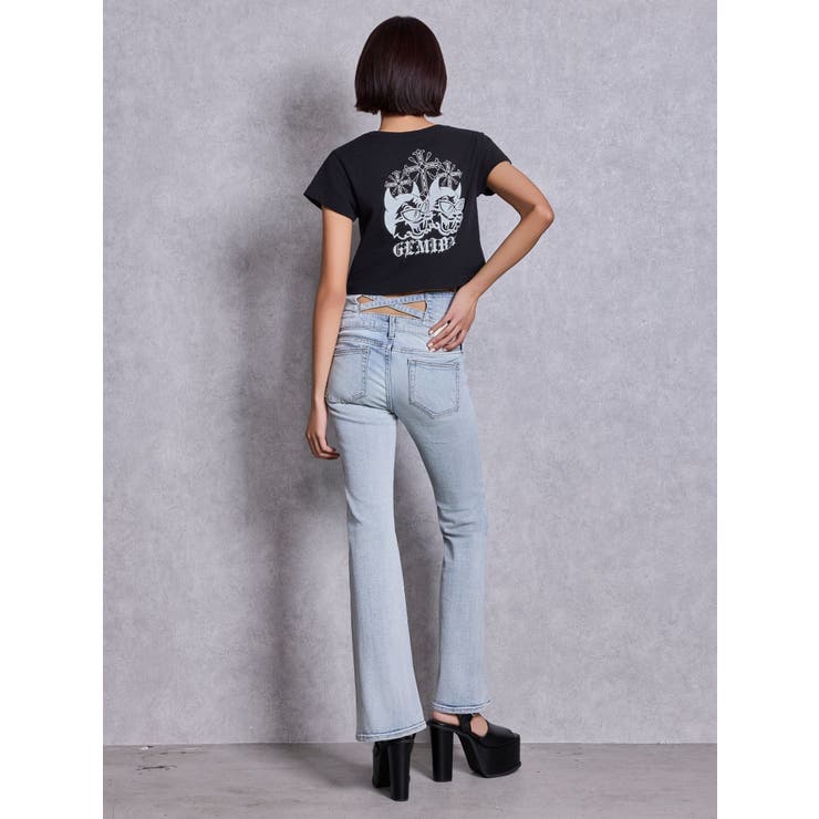 ハイウエストBACKクロスフレアパンツ[品番：MKSW0068681]｜GYDA