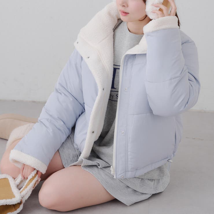 リバーシブルで着れる】5色展開 中綿ブルゾン[品番：OLOW0016945