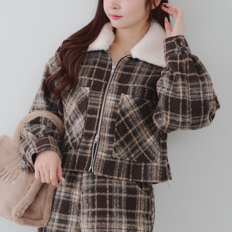 衿ファー付ショートジャケット[品番：OLOW0016950]｜RMAF NICE CLAUP