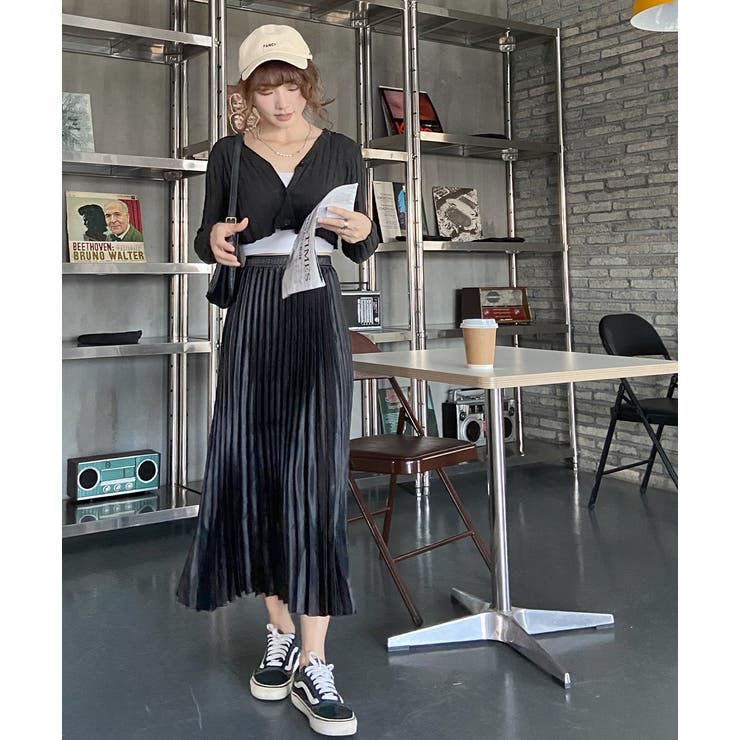 新色追加！】サテンプリーツロングスカート[品番：ADEW0000712]｜ad